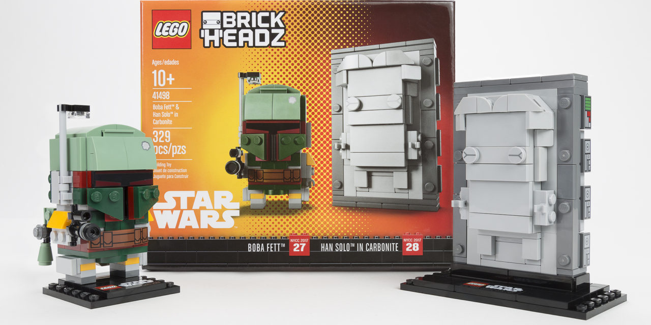 BrickHeadz de Boba Fett y Han Solo en carbonita, exclusivo de NYCC